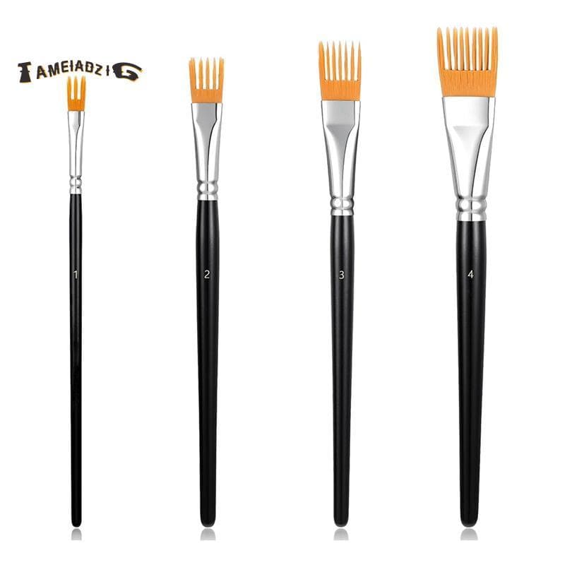 [Entrega Rápida T] Conjunto De Pincéis De 4 Pacotes Peças Artista Profissional Para Pintura Acrílica , Pincel Estudantes
