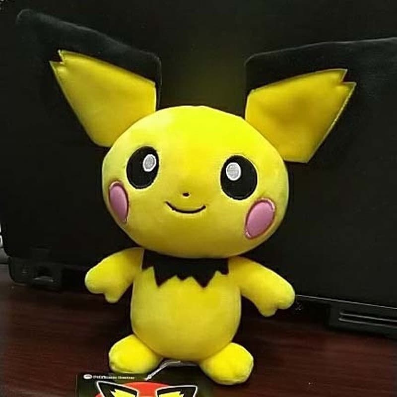 Nova 20 cm Pikachu Evolution Pichu Kawaii Plush Brinquedos Bonitos Para Crianças Presente Macio Japão Pikachu Anime Bone
