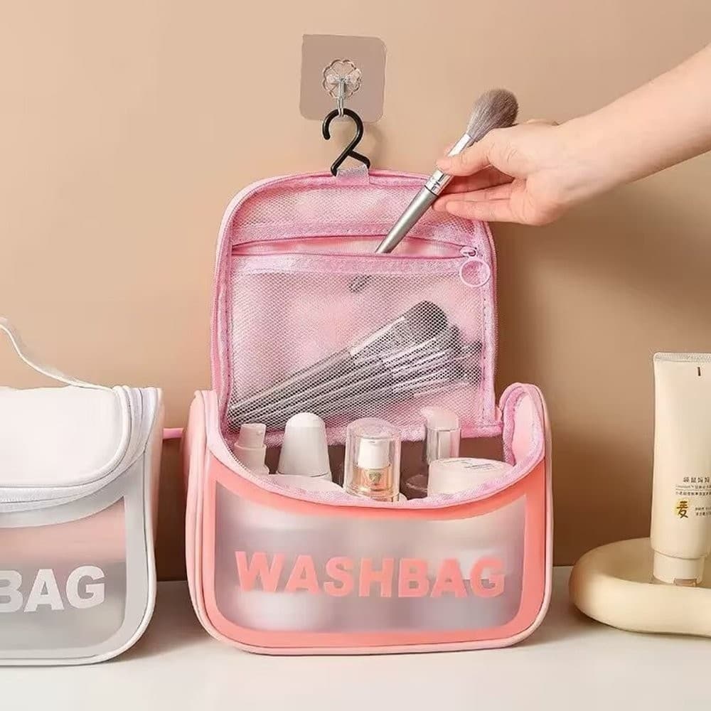 Necessaire Bolsa Mão Feminina Organizadora Alça Viagem Maquiagem Estojo Higiene Produto Achadinhos