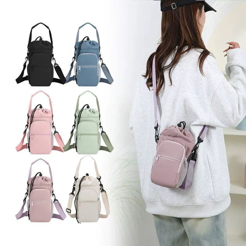 Bolsa Porta Garrafas Grande Com Alça Ajustável | Múltiplos Compartimentos para Organização