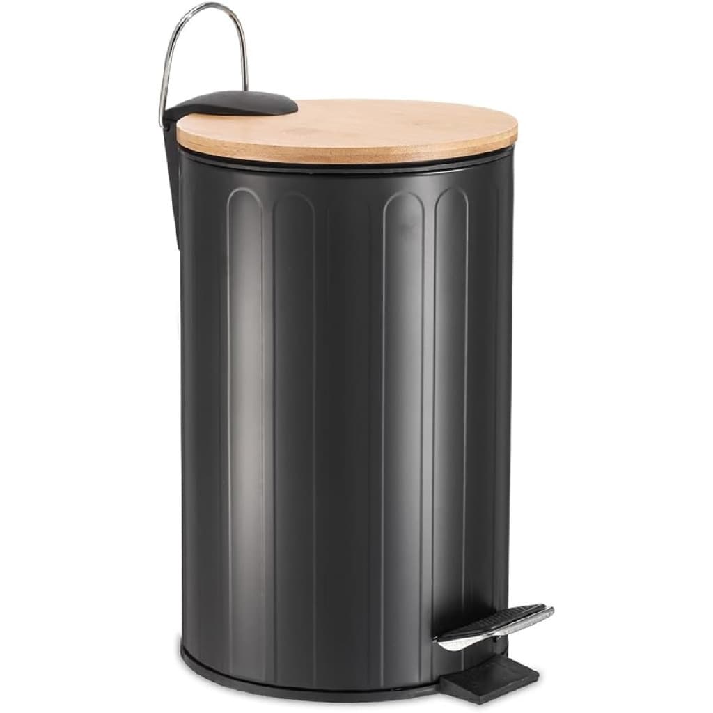 Lixeira 9L Fluted Preto