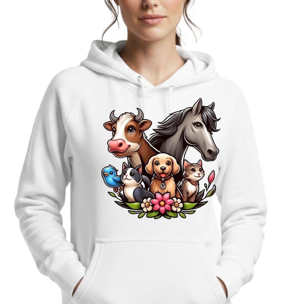 Blusa De Frio Moletom Canguru medicina veterinaria animais Feminino algodão Flanelado Capuz estampado