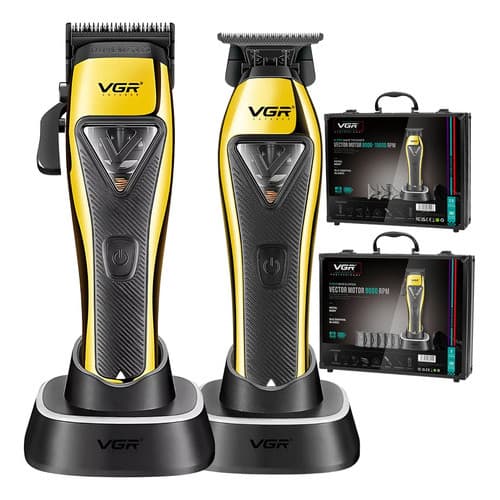 Combo Vgr Maquina De Corte V-015 E Maq. De Acabamento V-994 Dourado 127/220v