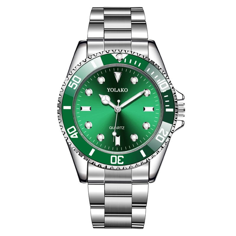 Relógio fantasma de água verde de venda quente relógio masculino moda pulseira de aço relógio de quartzo masculino YOLAK