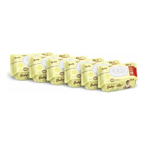 Kit 6 Lenço Umedecido Baby Star – Higiene Prática para o Dia a Dia