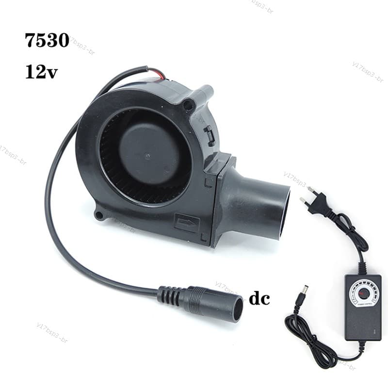 12V 7cm 7530 DC Controlador De Velocidade Variável De Energia Ventilador De Ar Refrigerador Refrigeração 75mm Para Acamp