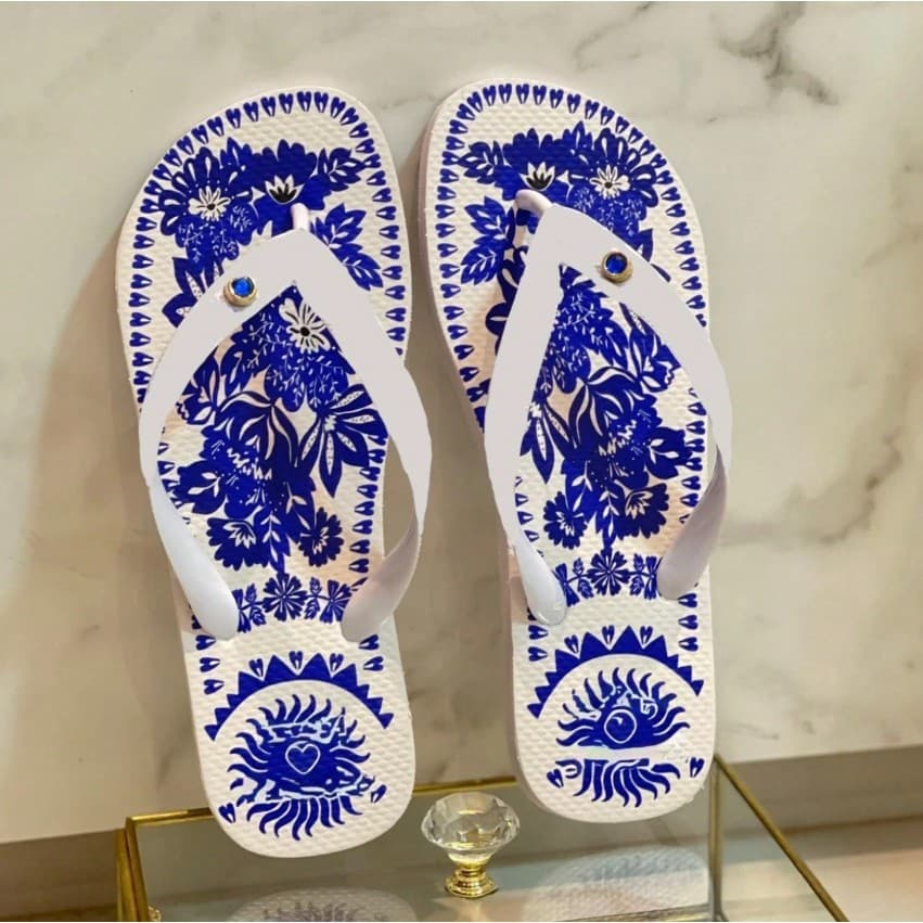 Chinelo Feminino Chinelo de Dedo Alho&Kar