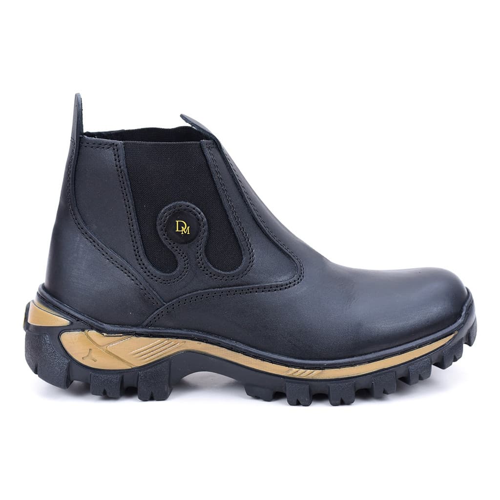 Bota Botina Masculina Em Couro Com Palmilha Gel Promoção
