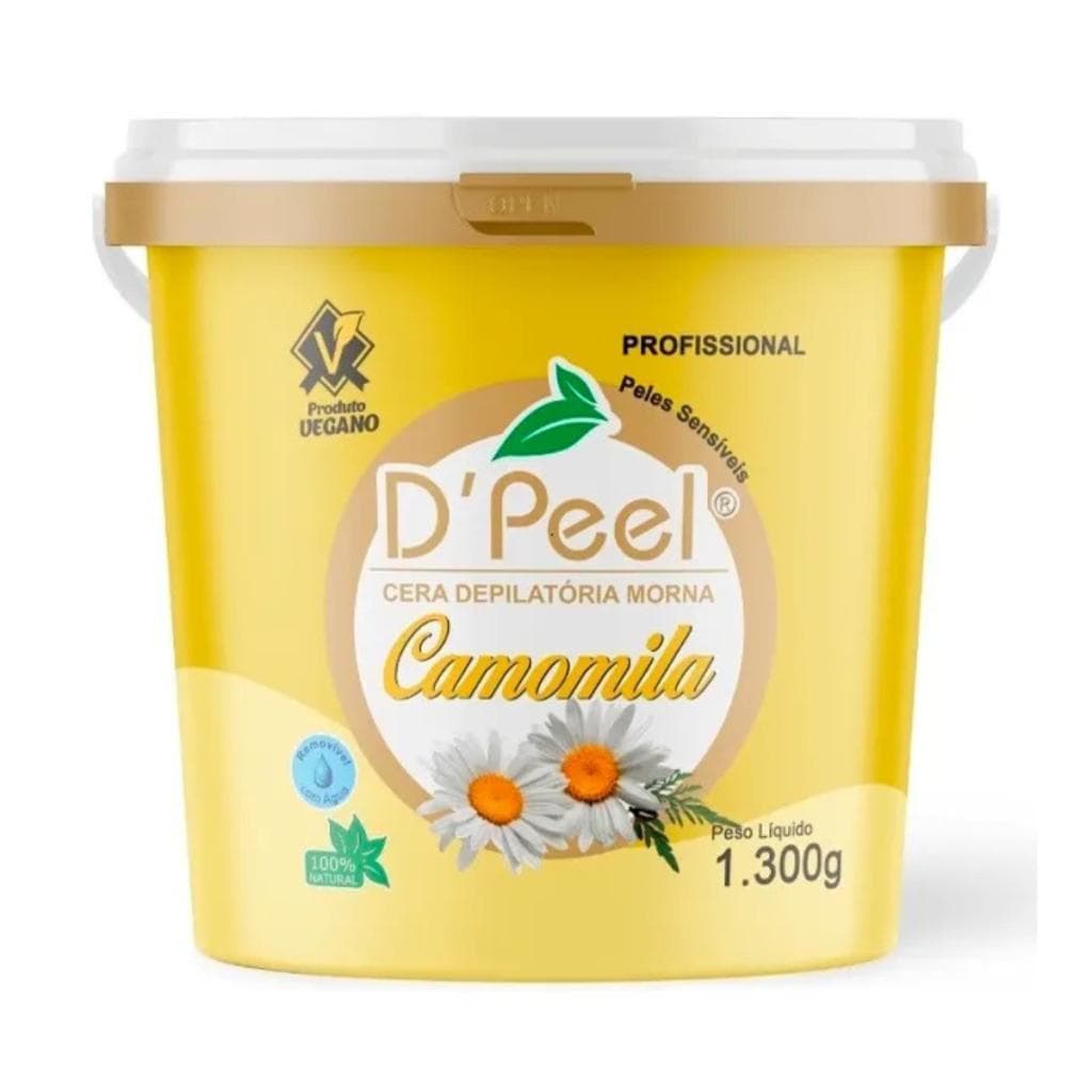 D´Peel Cera Depilatória Profissional Morna 1300g - Camomila  - Reds