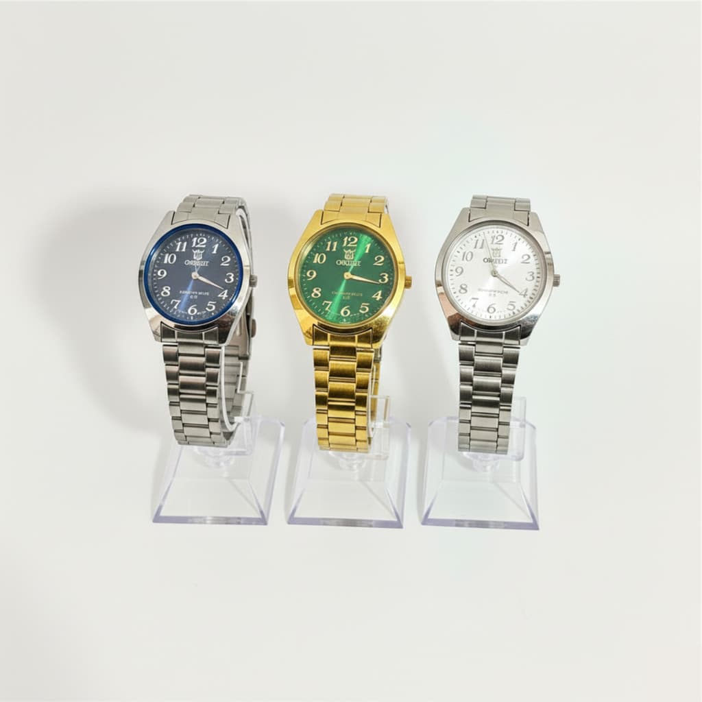 Relógios A Prova D' água Unissex Orimet Premium Pulseira Prata E Dourado Aço Inoxidável Diversas Cores De Fundo