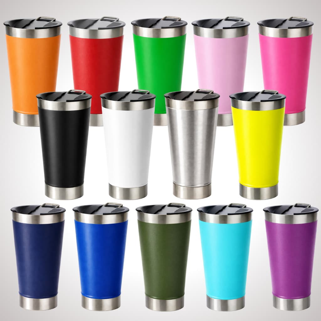 Copo Térmico Inox 473ml com Tampa e Abridor de Latas e Garrafas para Cerveja e Café