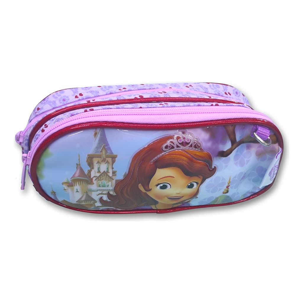 Estojo Escolar Infantil Princesa Sofia - Duplo Cor Violeta - Divertido
