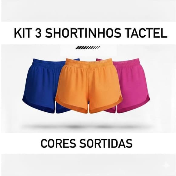 Combo 3 4 e 5 Bermudas Feminina Tactel Ideal P/ Praia Piscina e Academia Tendencia Verão Cores 2026