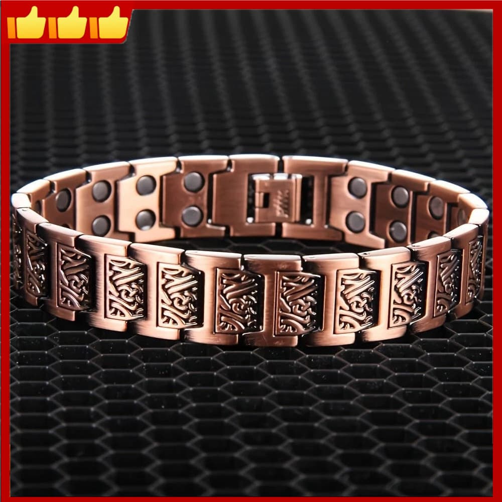 Pulseira Magnética De 22 Cm Para Homens De Cobre Liga 80g Uso Diário Pulso