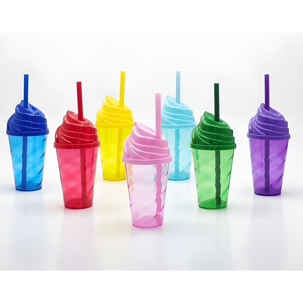 15 Copo Com Tampa Chantilly Sorvete 400ml Para Festa