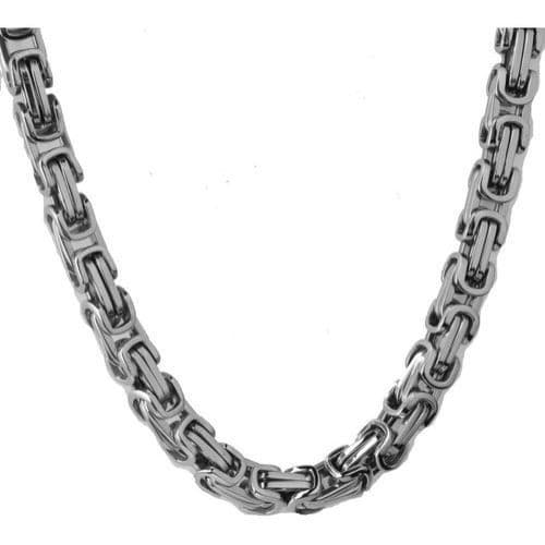 Corrente Colar Cordão Masculina Feminino Unissex 6 mm Rapper Aço Inox Ostentação 60cm
