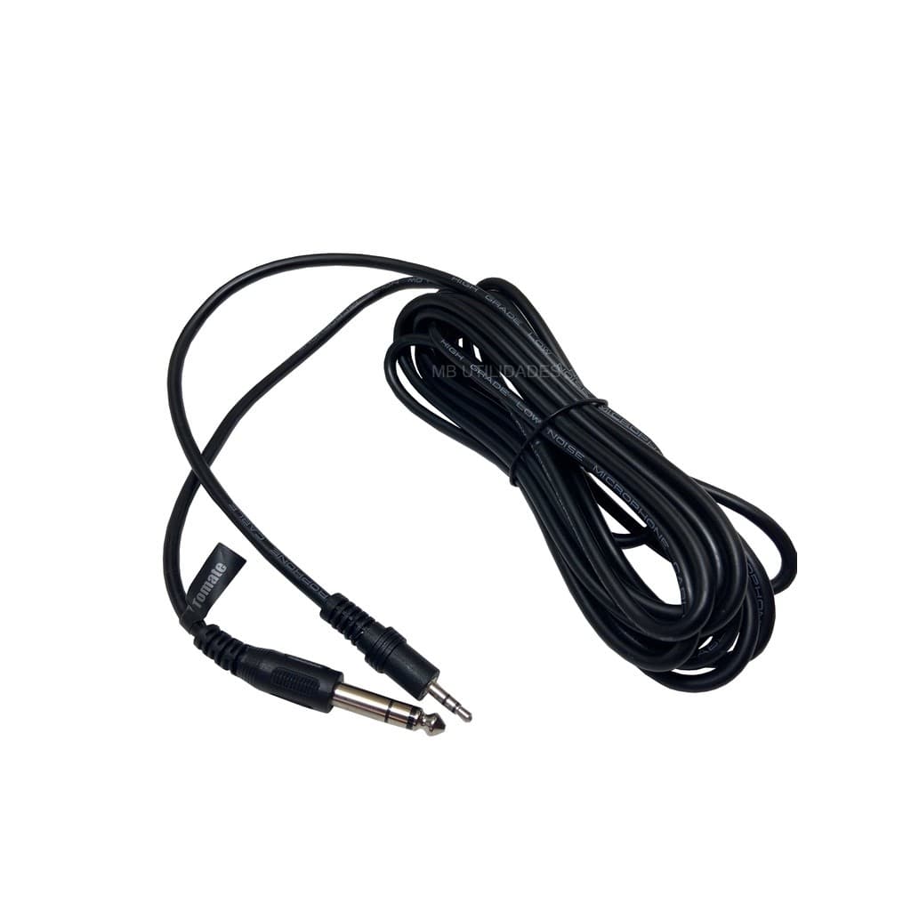 Cabo P2 para P10 Mono 5 Metros Bidirecional Profissional Blindado