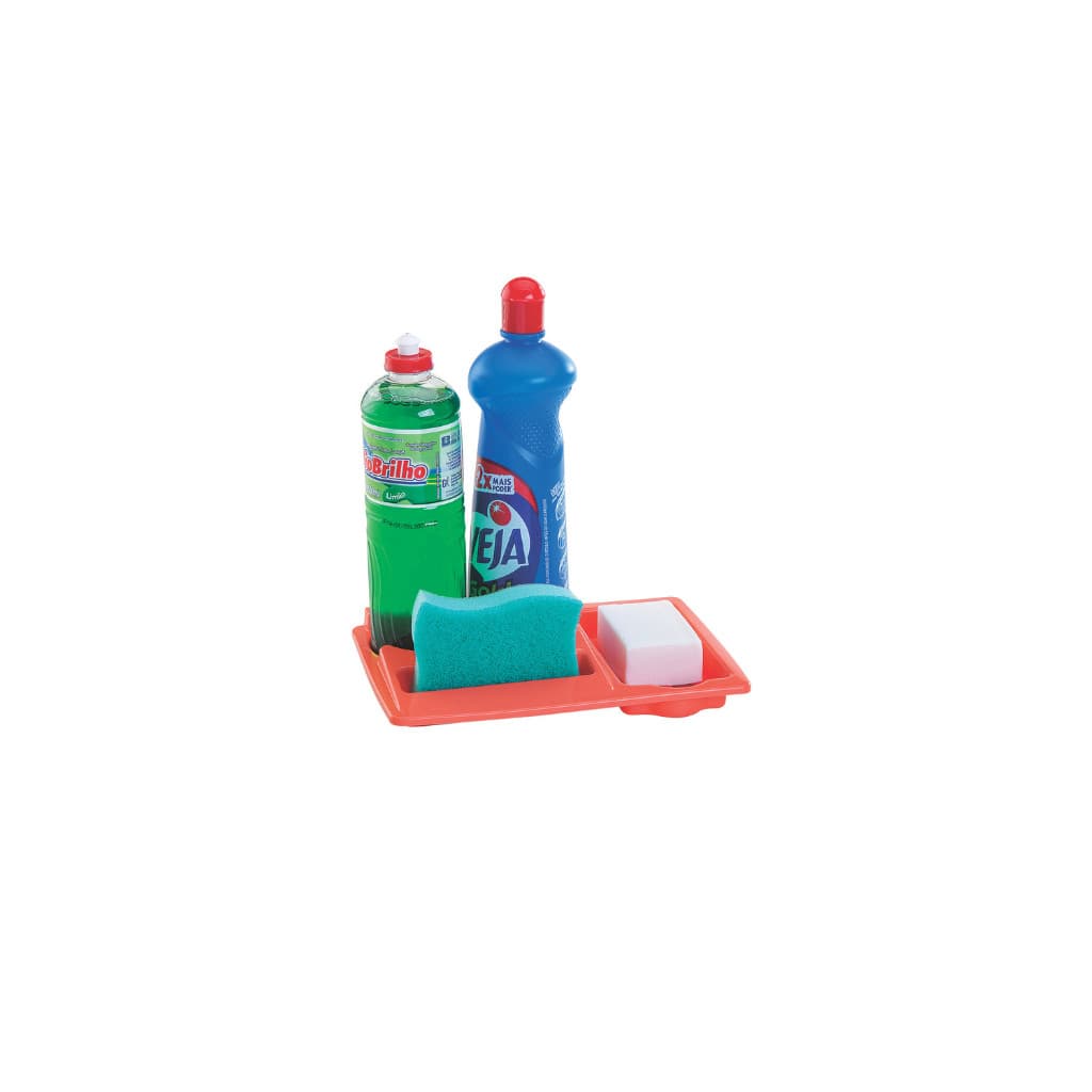 Porta Detergente Suporte Pia 4 Divisões Rose ( 30769 )