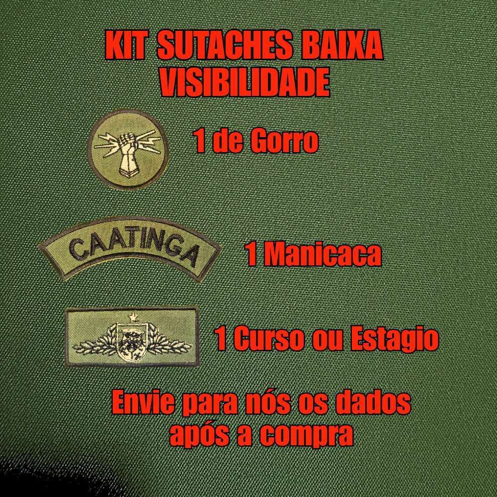 Kit Sutaches Baixa Visibilidade - Escolha ate 4