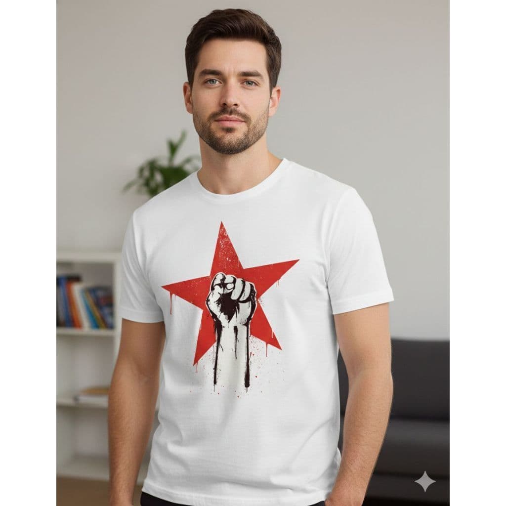 Camiseta Masculina Eleições Punhos Erguidos, Vozes Unidas: O Poder do Povo Decide o Futuro”