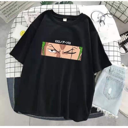 Camiseta Anime Mungo Geek Malha Algodão 30.1 Unissex  Anime One Piece Zoro Eyes Envio Rápido