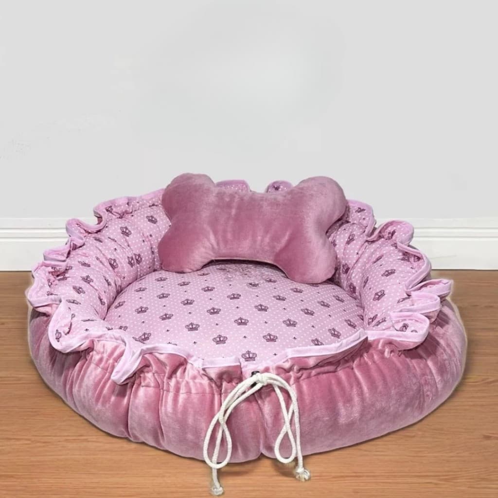 Cama Redonda Almofadão pet, tamanho regulável, Cama Pet Paris