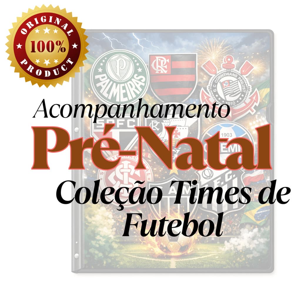 Pasta Documentos e Exames, Cartão Gestante TIME FUTEBOL