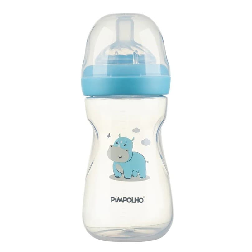 MAMADEIRA SERENA RINOCERONTE AZUL 260ML - PIMPOLHO