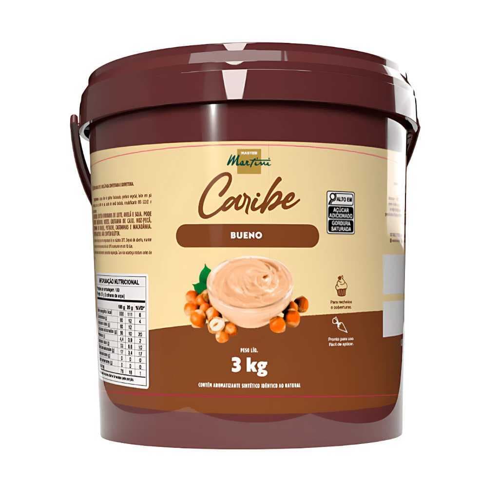 Creme Caribe Bueno 3kg - Master Martini | Recheio e Cobertura Profissional