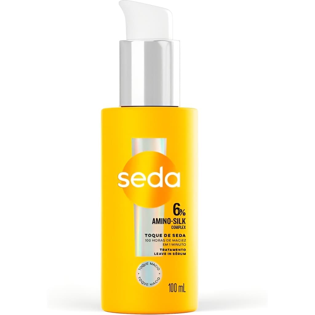 Leave In Sérum Toque de Seda 100ml 6% Amino-Silk Frizz Controle 72h Cabelo Macio Movimento Natural