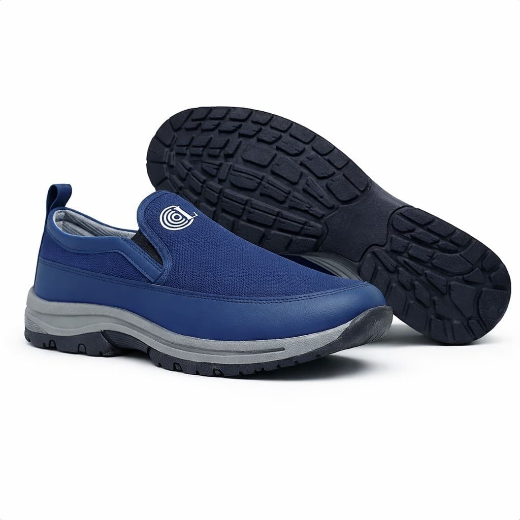 Sapato Masculino Slip On Preto Antiderrapante Confortável Trabalho Casual Leve Resistente