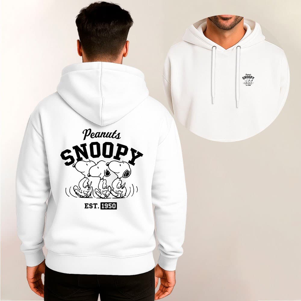 Blusa de Frio Moletom Masculino Snoopy Peanuts Streetwear Inverno Moda Geek Casual Urban Confortável