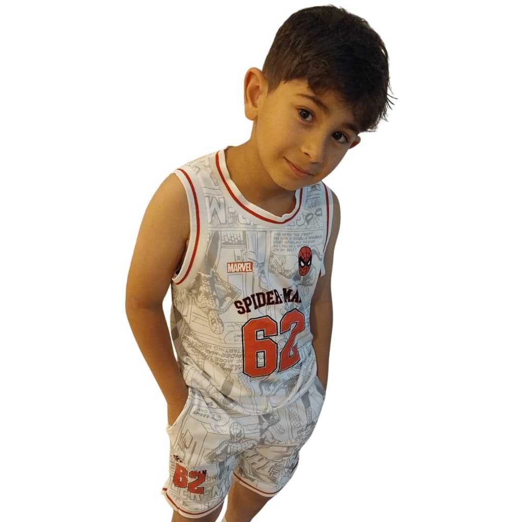 Conjunto infantil Bermuda e Regata Homem Aranha Roupas de menino
