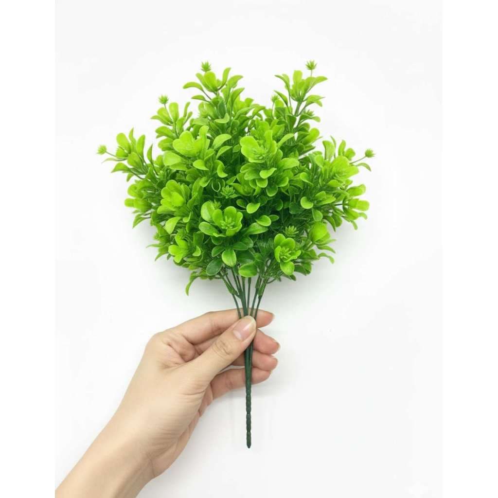 Kit 4 Buque Tipo Dama Plantas Artificiais Vasos Decore Verde