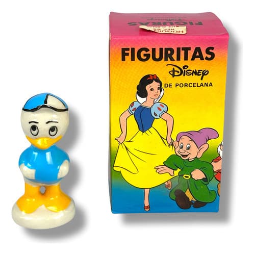 Miniatura Bibelô Antigo Figura Da Disney Em Porcelana Azul