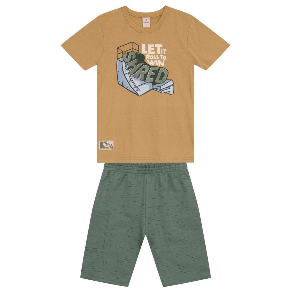 Conjunto infantil menino skate em gel Brandili
