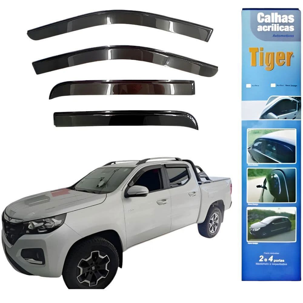 Calha De Chuva Fiat Titano 2024 Ranch 4 Portas Fumê 24 a 26