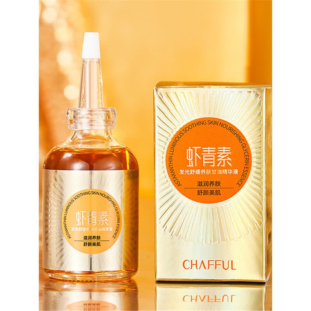CHAFFUL CHAFFUL Astaxantina Luminosa Calmante Nutritivo Essência de Glicerina Água Hidratante Antirrugas Firmador Calman