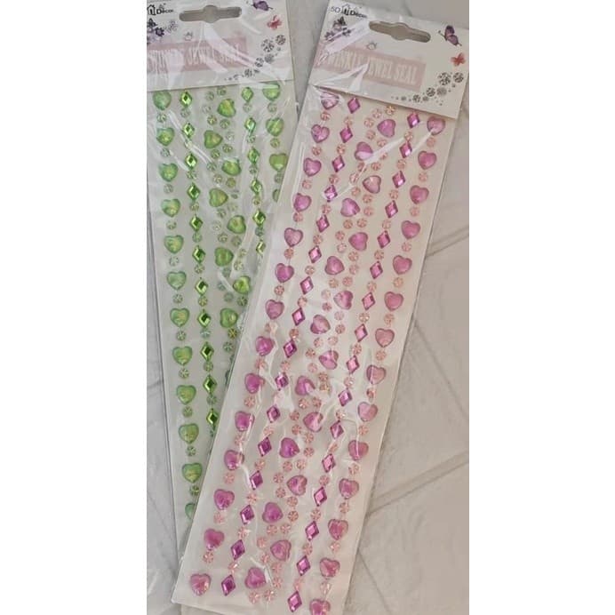Cartela De Adesivo Strass 3D Rendinhas Artesanato Decoração