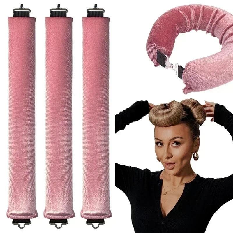 Kit 3 Peças Modelador De Cabelo Sem Calor Faixa Com Gancho Cachos Perfeitos Ondulação Macia Sem Danificar