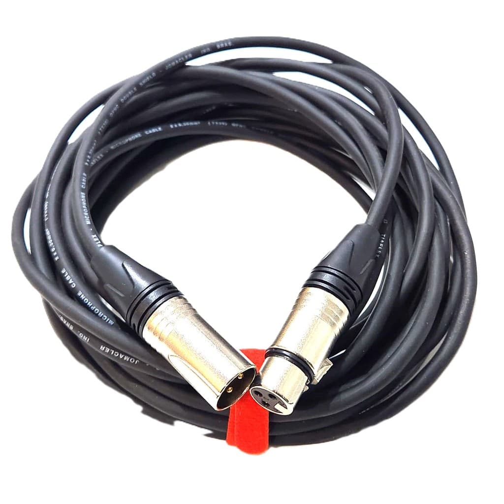 Cabo de Microfone Balanceado 14 Metros XLR - XLR Blindado Malha Trançada Audio Caixa Mesa