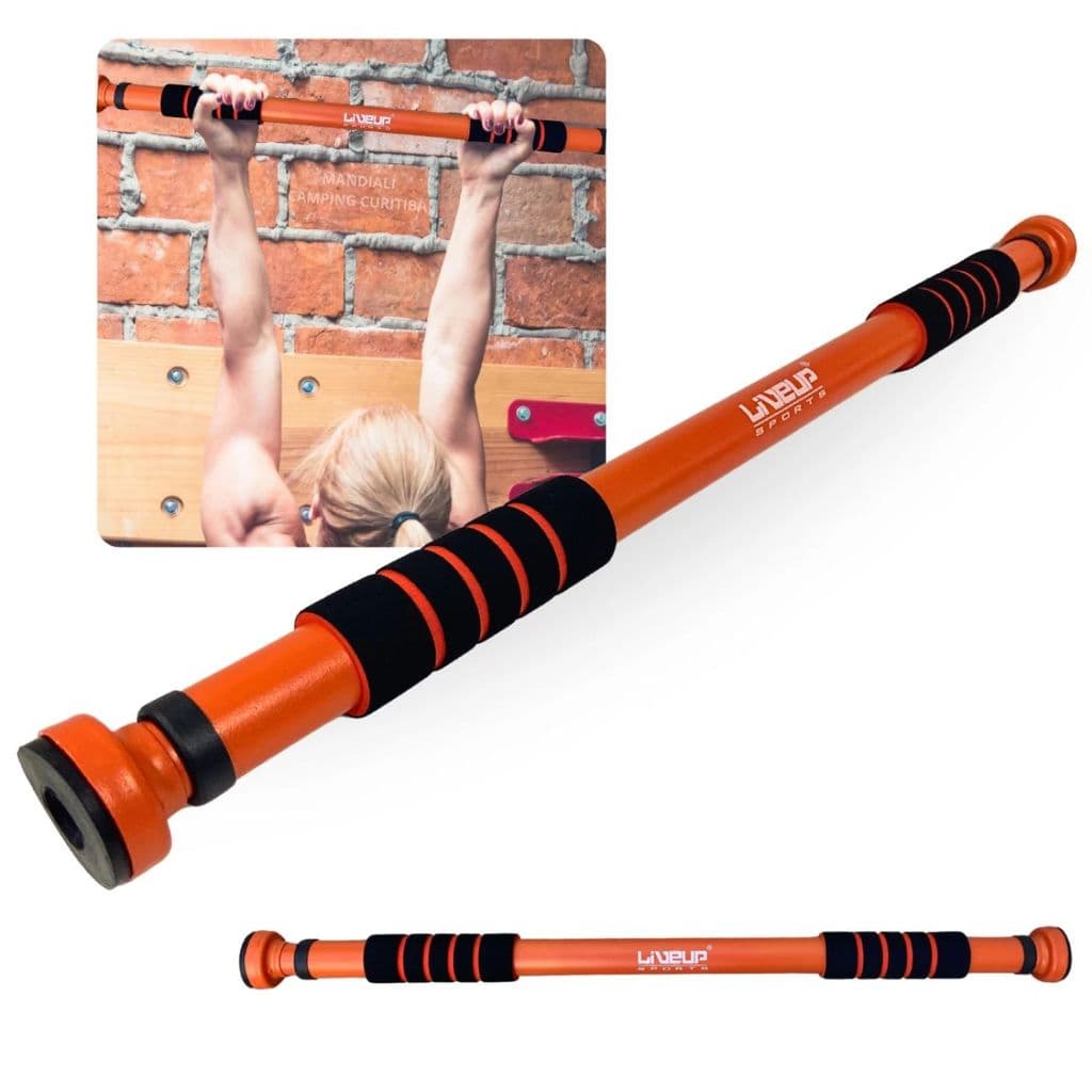 Barra Porta Adaptável Sob Pressão 65-95cm Ajustável Treino Flexão Calistenia