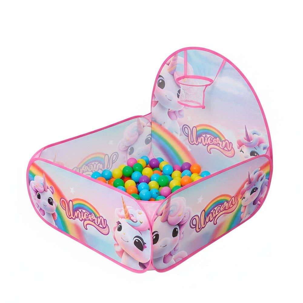Piscina Infantil Com Cesta Unicórnio 75x75cm Domni