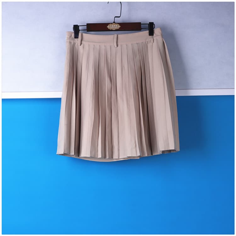 Lixin Desconto Roupas Femininas F-Fan Série 25 Vestido de Verão Ming Rápido Conciso Brilhante Zíper Lateral Saia Plissad