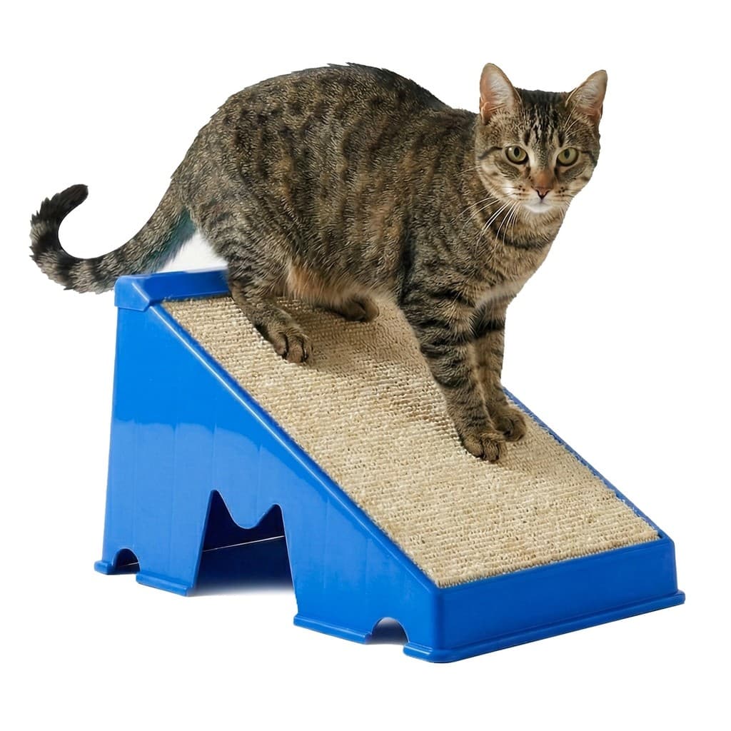 Arranhador De Papelão Para Gatos Rampa De Plástico Brinquedo Interativo Antiestresse - Furacão Pet