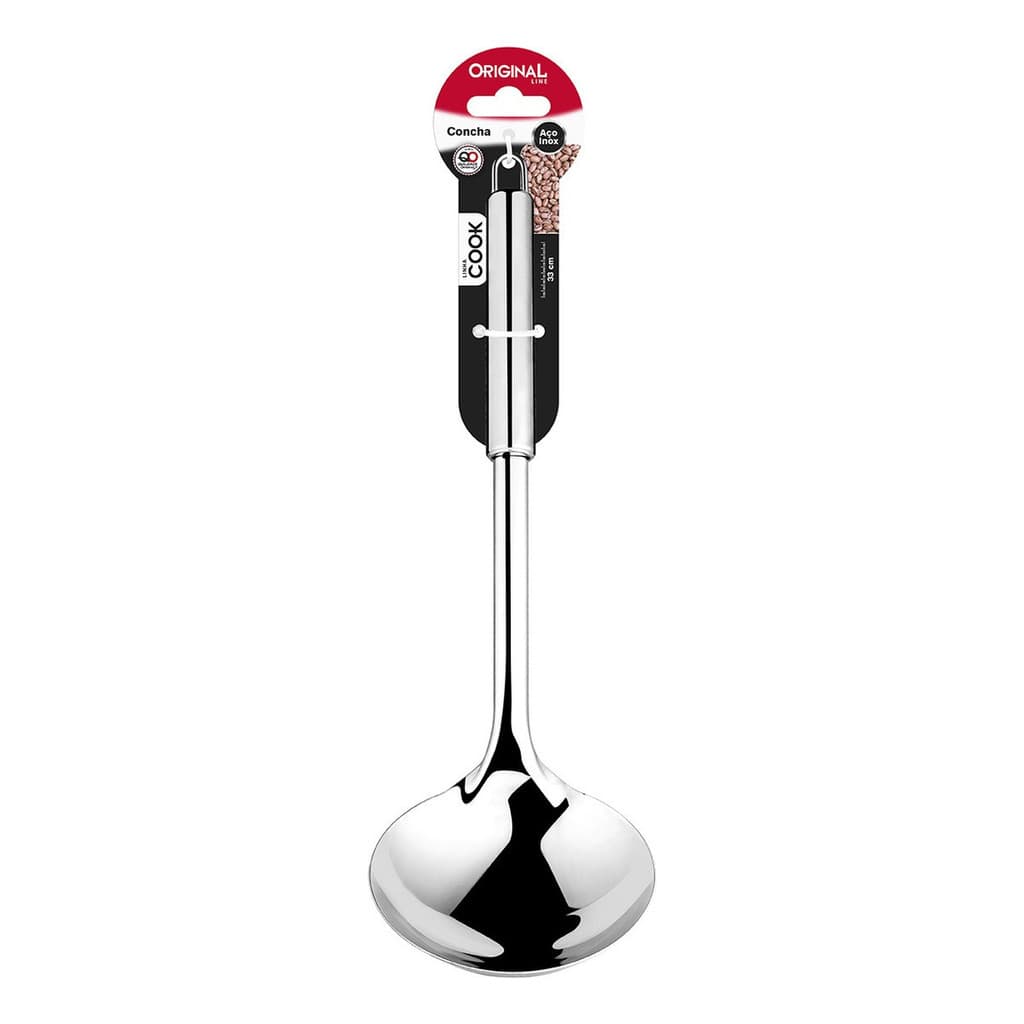 Concha De Cozinha Feijão Utensilio Em Aço Inox 33cm