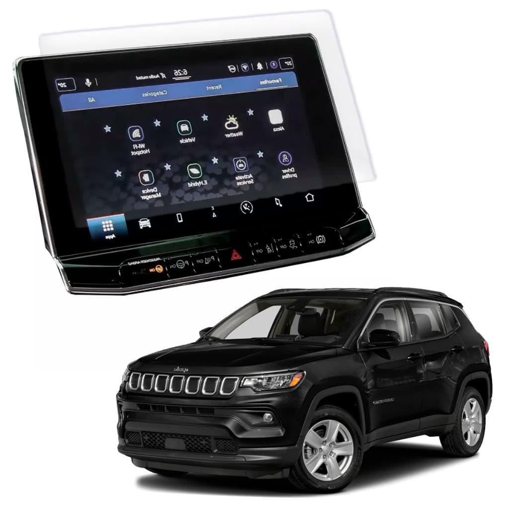 Kit Pelicula Protetora de Multimidia Para JEEP COMPASS 2021 2022 2023 2024 2025 + Kit Instalação