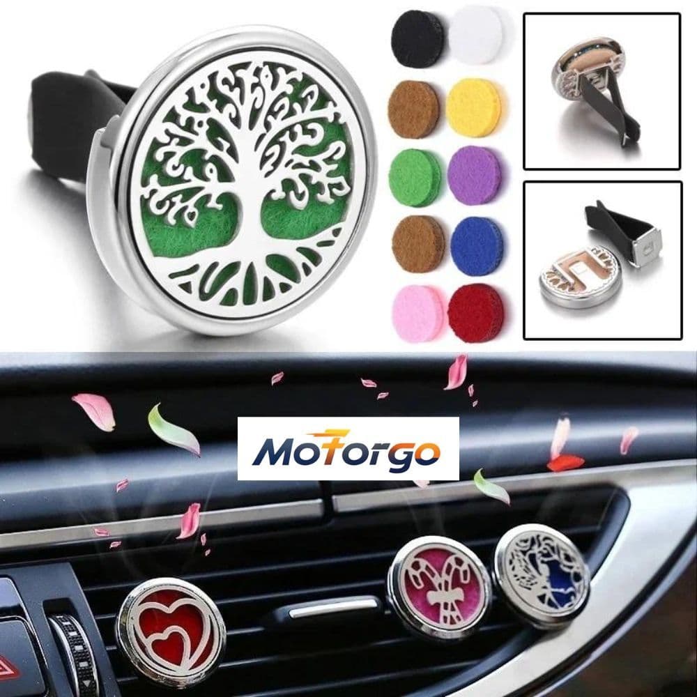 Difusor De Ambientador De Carro Em Forma De Árvore-Medalhão De Clipe De Ventilação Com Almofadas De Óleo Essencial , Pur