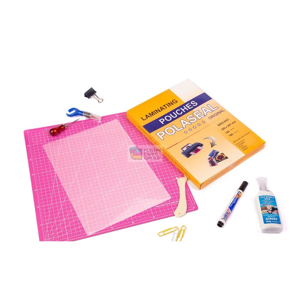 Plástico para Plastificação A4 (Polaseal) 0,05mm – 20 Folhas 220x307mm para Plastificadora Documentos e Fotos