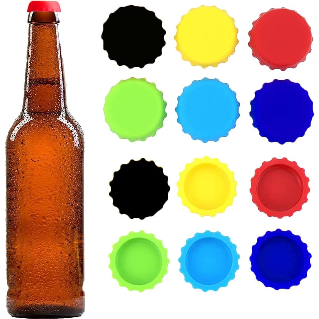 Tampas para Garrafas, Tampas de Silicone Reutilizáveis para Garrafas de Cerveja, Vedantes para Garrafas de Refrigerante,